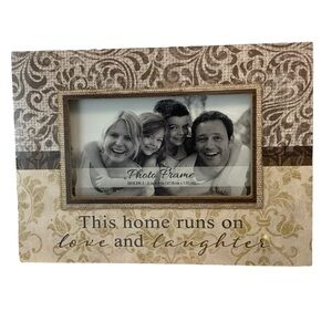 Photo Frame This Home Runs on Love and Laughter Inspirational Box Frame Neutral